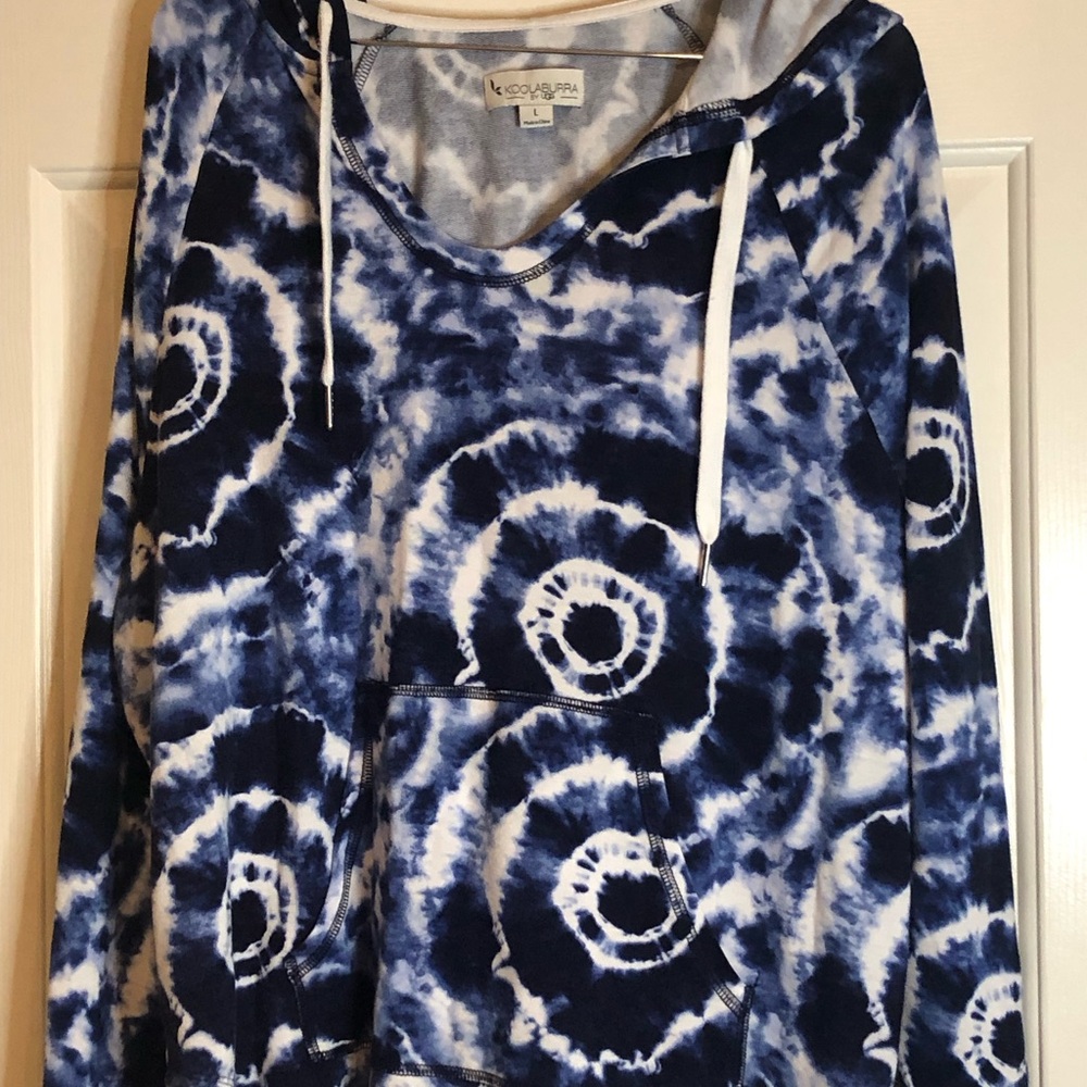 Koolaburra Navy and White Tie-Dye Hoodie - Picture 2 of 6